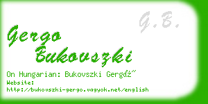 gergo bukovszki business card